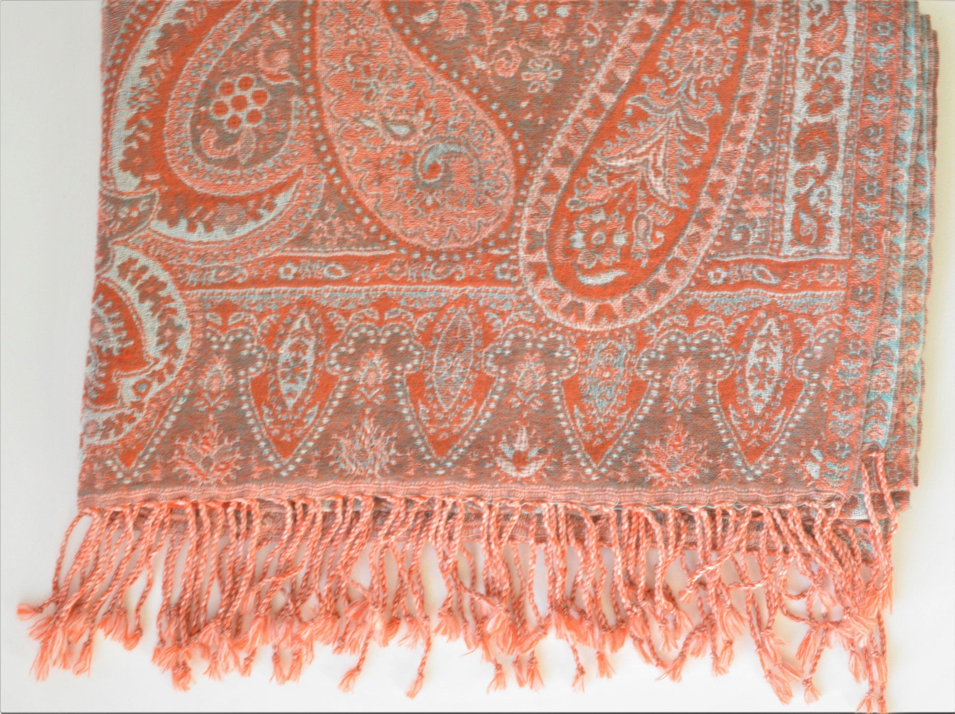 Handwoven Paisley Jamavar Designer Woolen Shawl-2