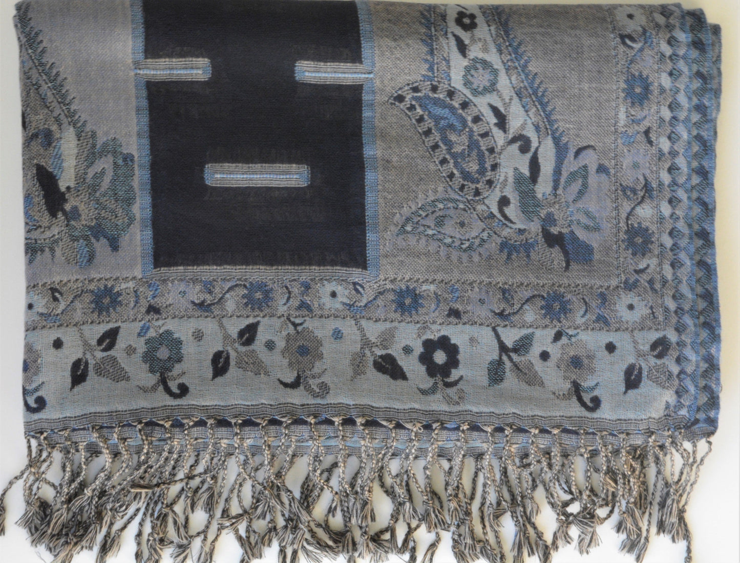 Handwoven Paisley Jamavar Designer Woolen Shawl-1