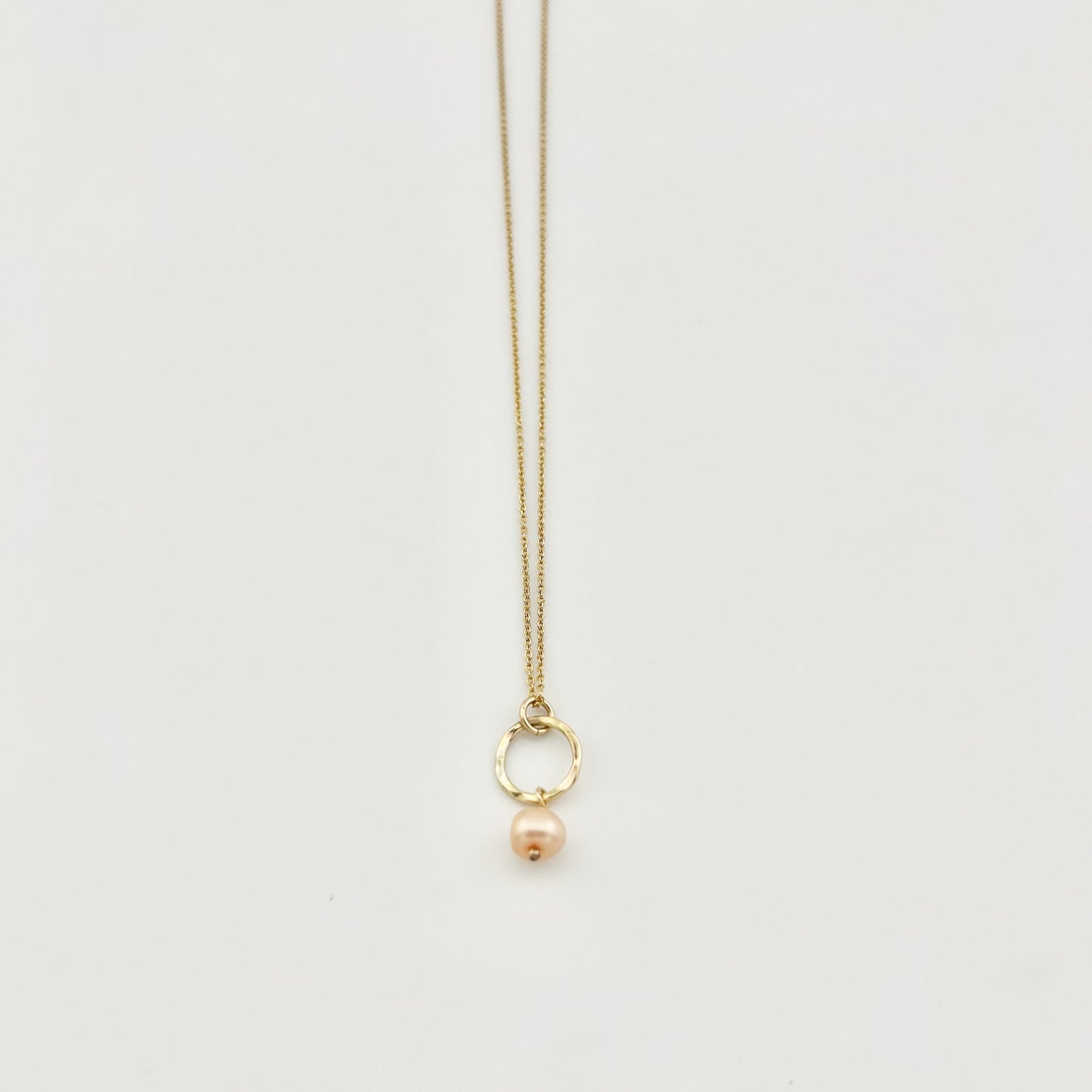 Pearl Drop Charm Necklace-8