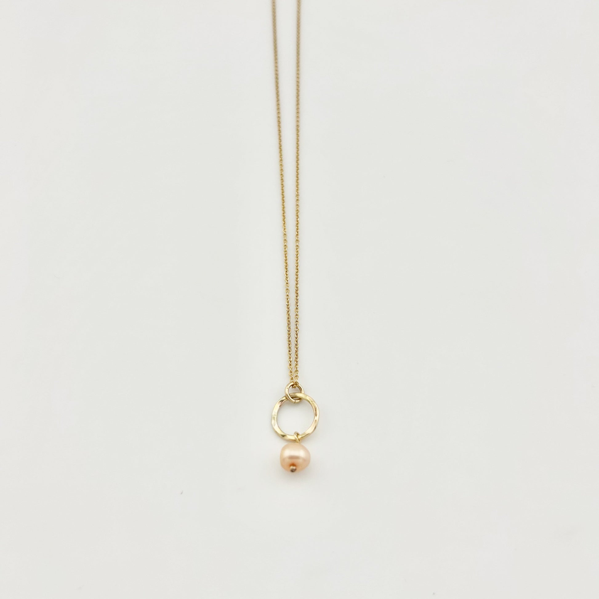 Pearl Drop Charm Necklace-8