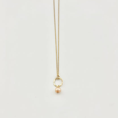 Pearl Drop Charm Necklace-8