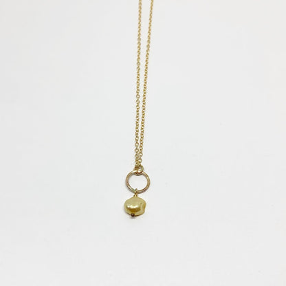 Pearl Drop Charm Necklace-13