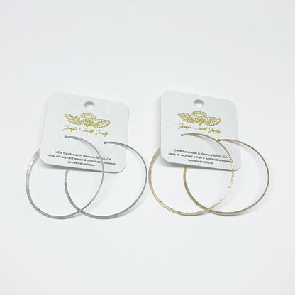 Crescent Moon Hoop Earrings