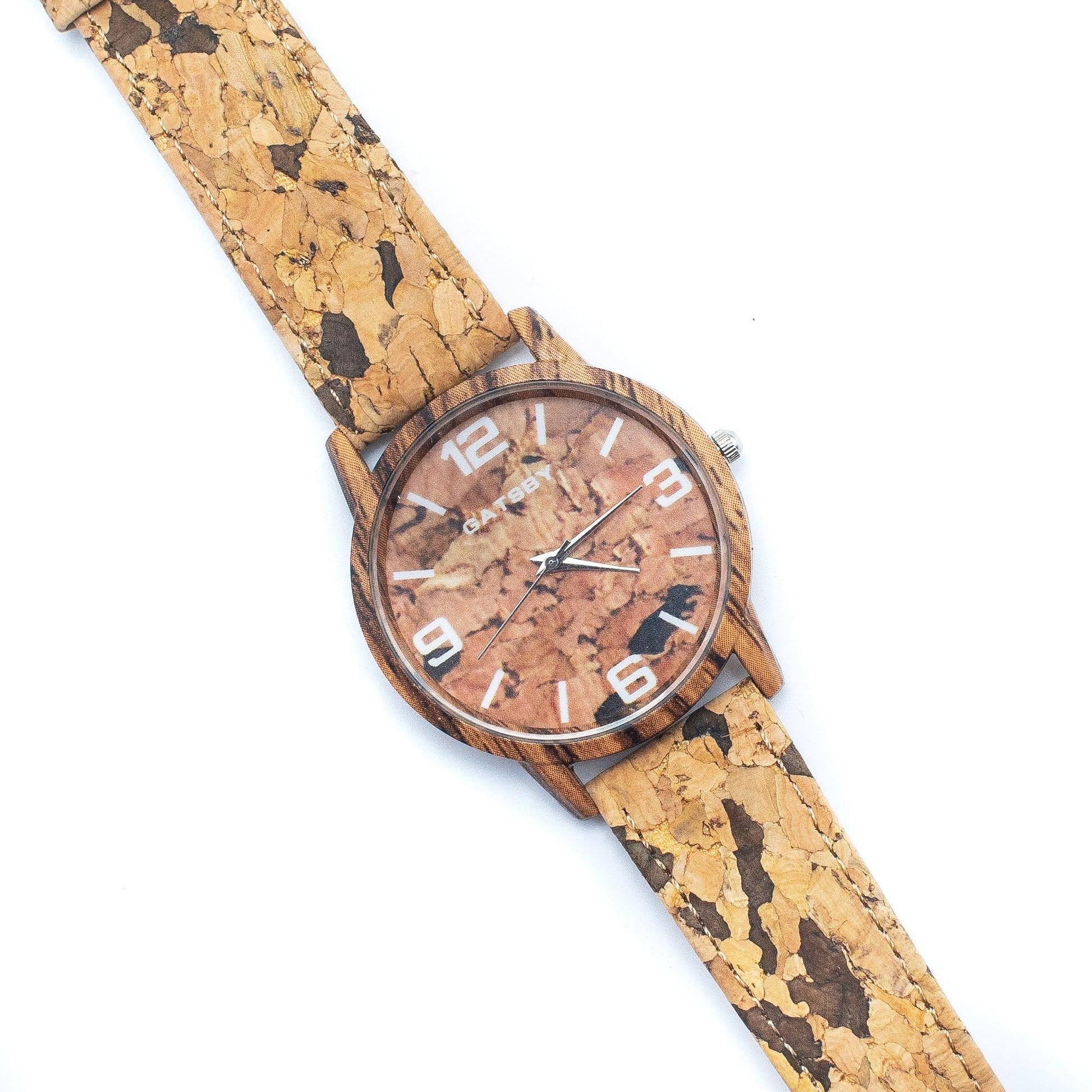 Natural cork leather unisex watch in box WA-194-1