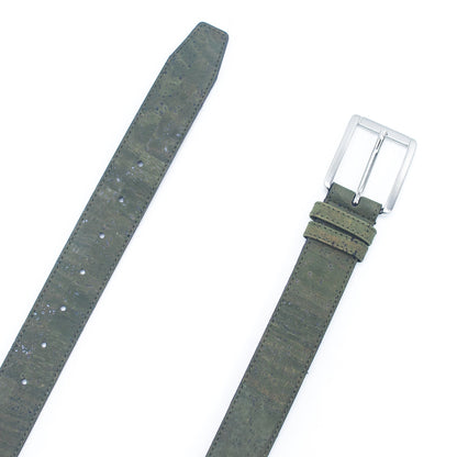 Green Cork Leather Vegan Belt L-880-2