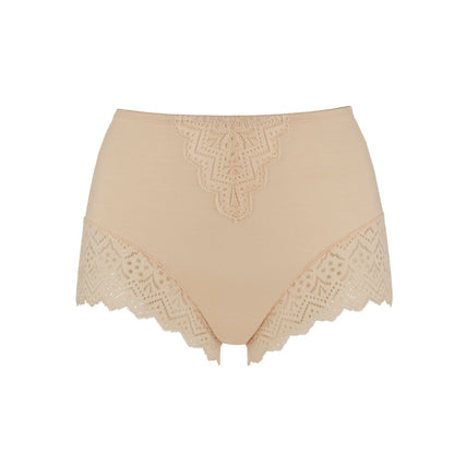 Grace - Peach Silk & Organic Cotton Lace Boxer-0