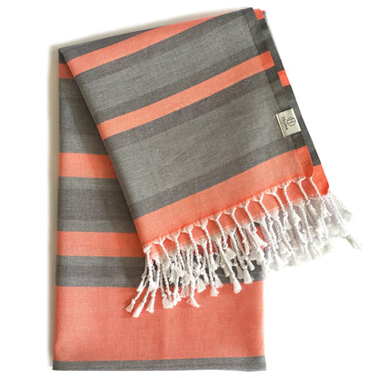 Samara Gray - Orange Turkish Towel-0