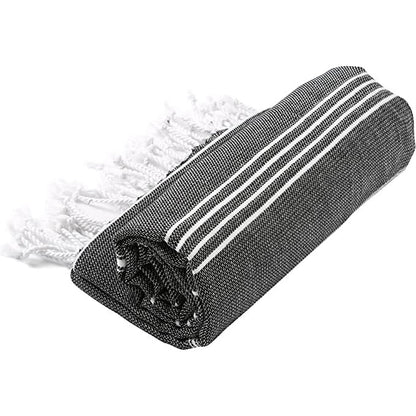 Pure Series: Sustainable Turkish Towel - Black-2