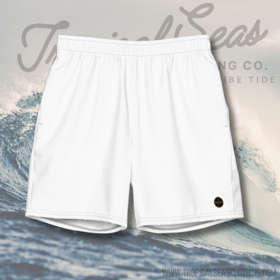 Pantalones cortos de tabla ecológicos blancos para hombre