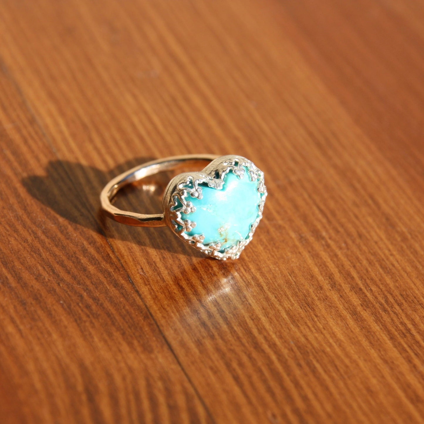 Turquoise Heart Ring #114