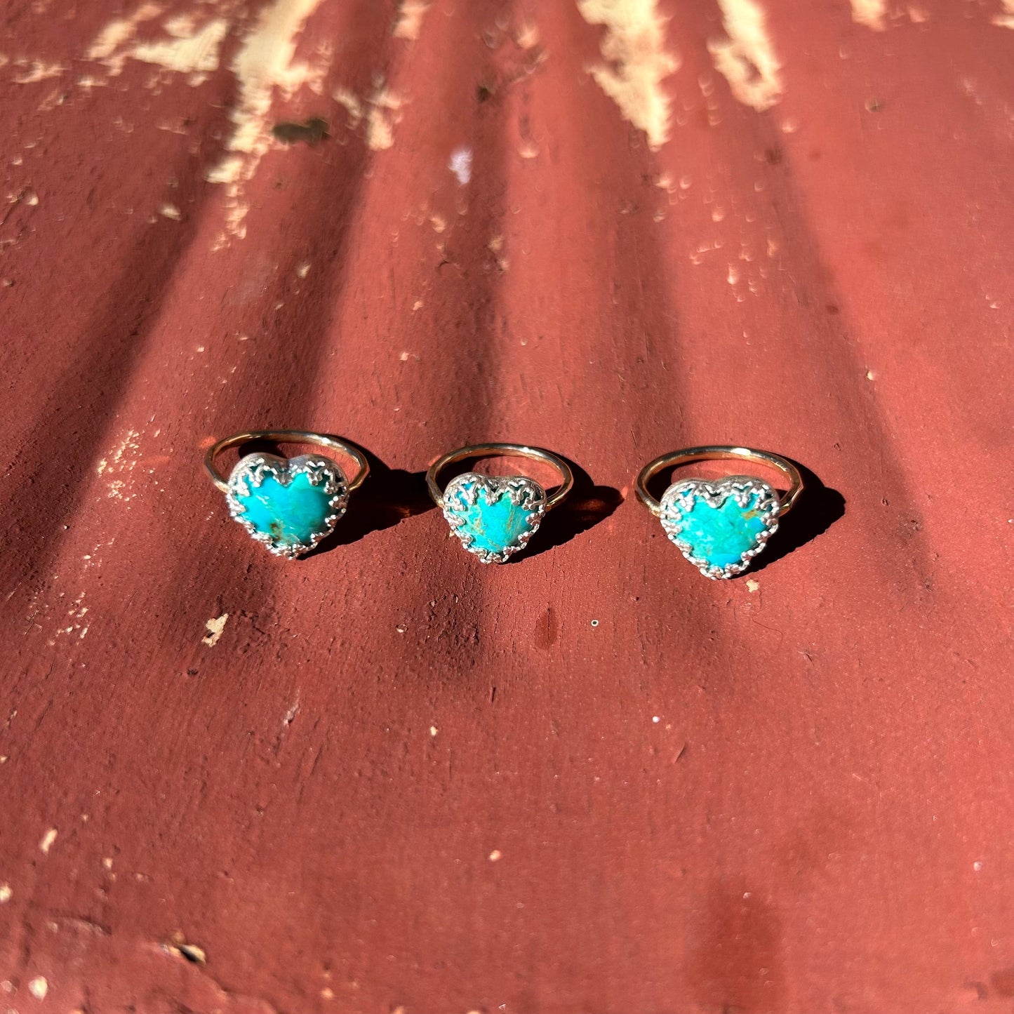 Turquoise Heart Ring #114