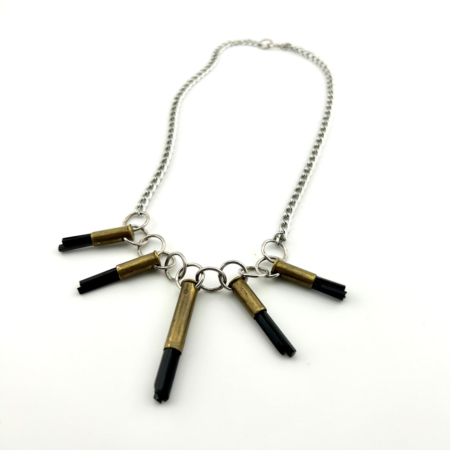 Black Tourmaline Bullet Necklace-1