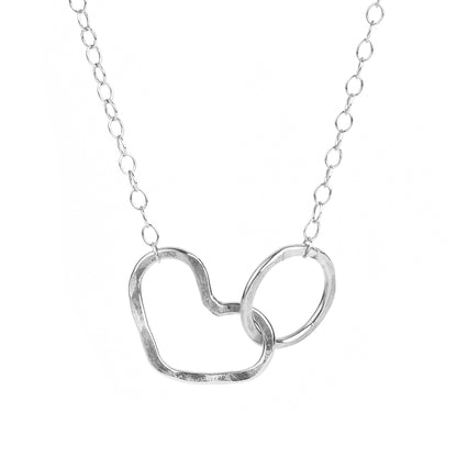 Namaste Necklace - Heart and Circle Infinity Necklace