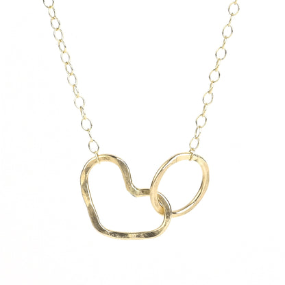 Namaste Necklace - Heart and Circle Infinity Necklace