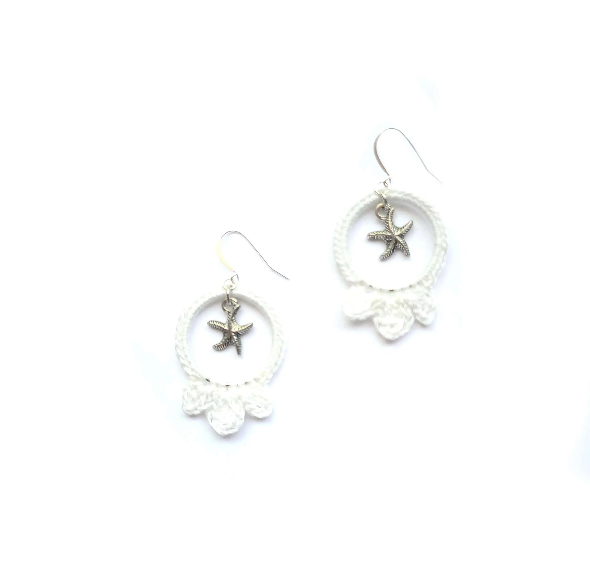 Large Star Fish in Circle Dangles-3