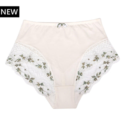 Nova - High Waisted Silk & Organic Cotton Full Brief-0