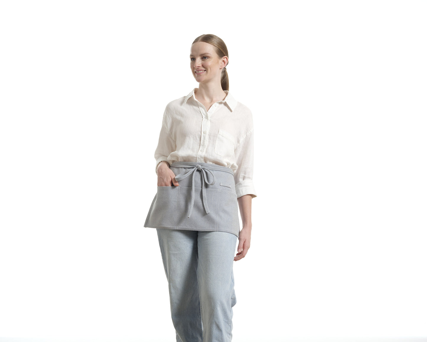 Waist Apron for Women and Men - Short Apron With 3 Pockets-1