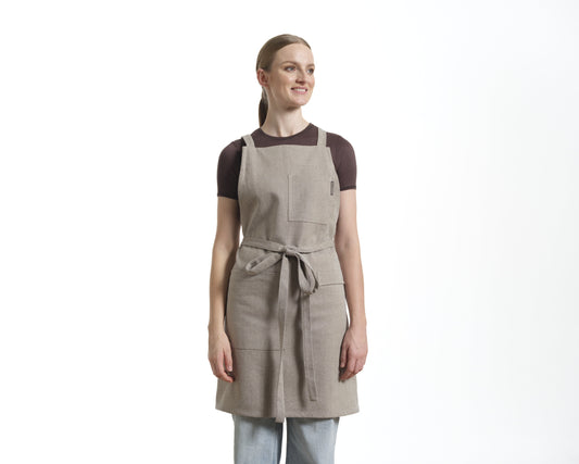 Crossback Apron with Pockets, Gardening Apron and Serving Aprons-0