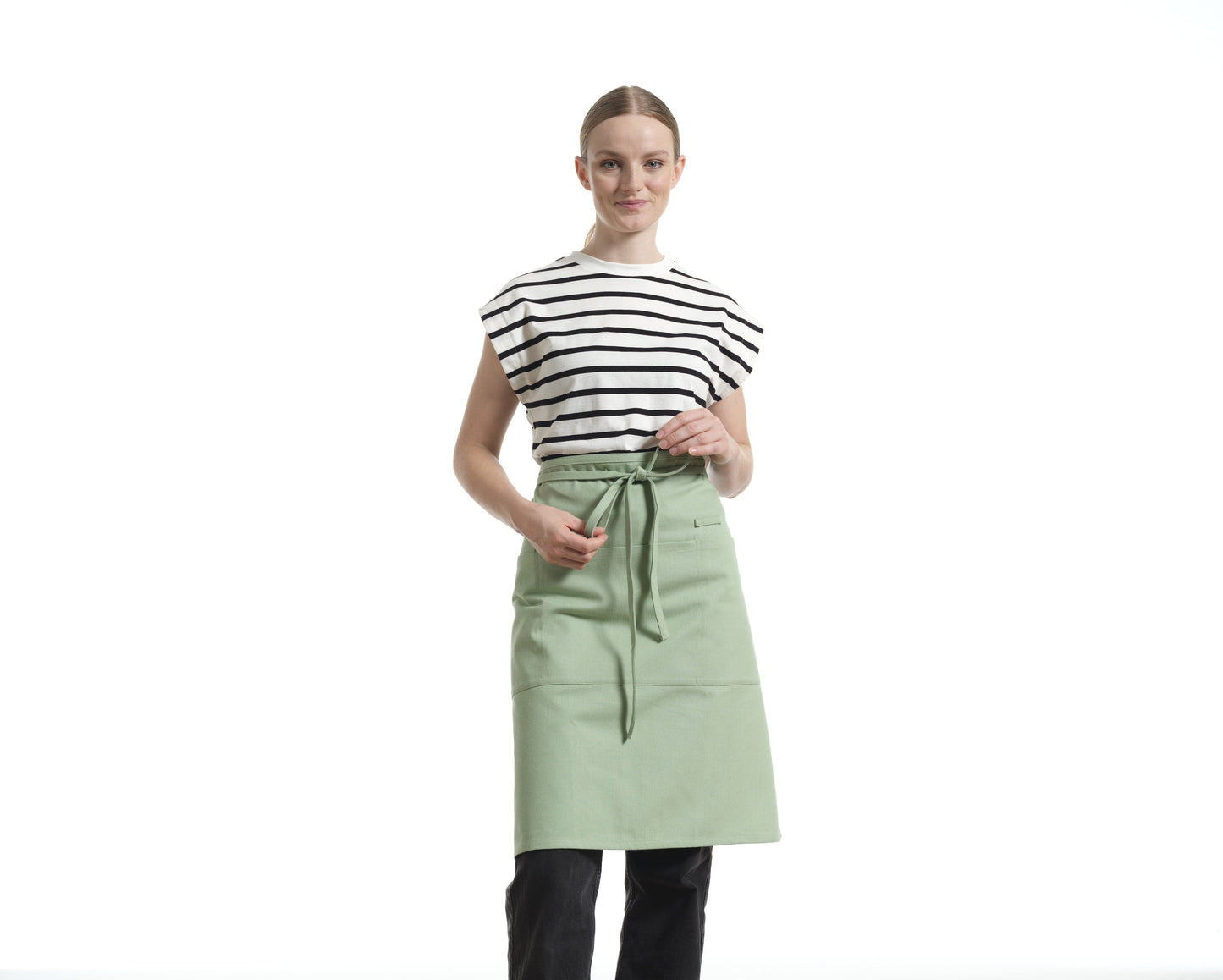 Bistro Apron with Pockets, Cotton Apron for Kitchen & Restaurant-4