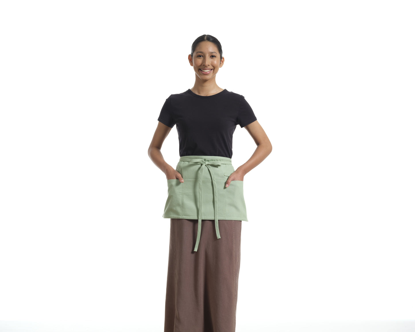 Waist Apron for Women and Men - Short Apron With 3 Pockets-4