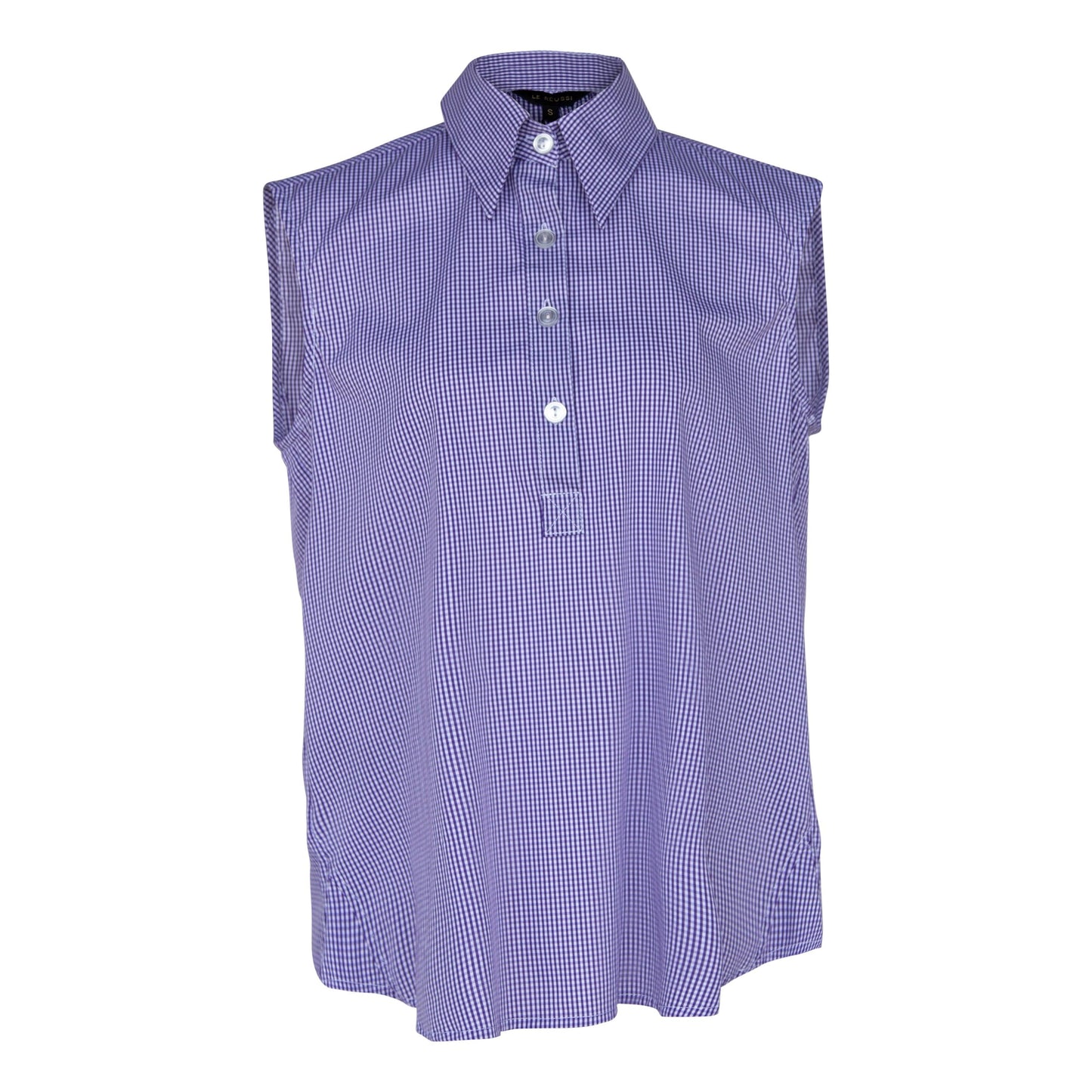 Camisa sin mangas de algodón italiano color morado