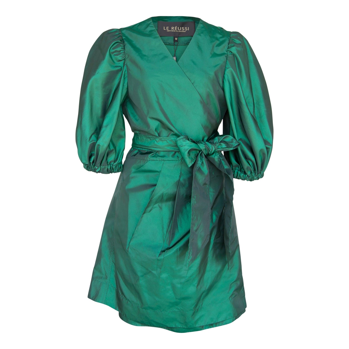 Glimmer Green Wrap Dress