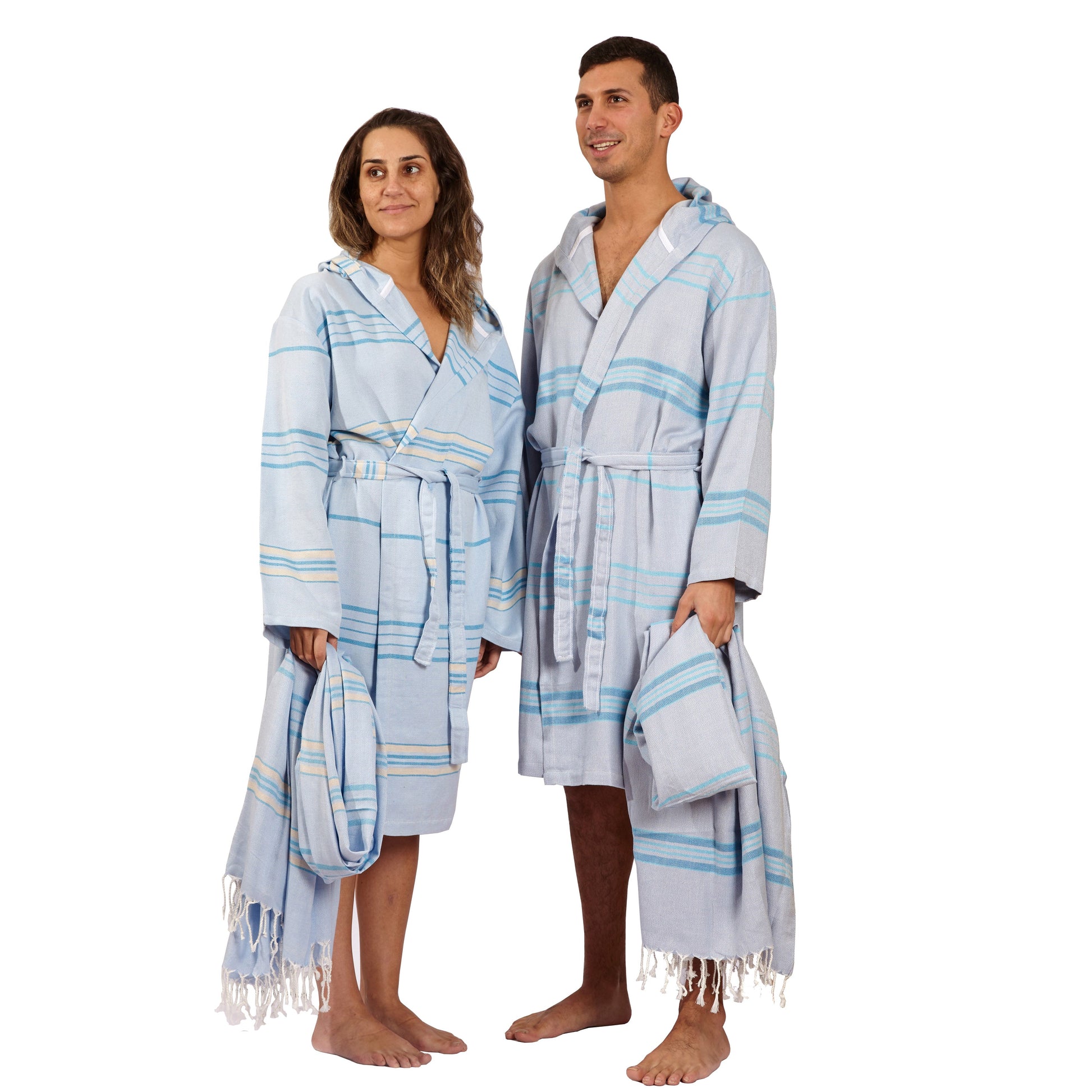 Antalya Unisex Bathrobe - Beige-4