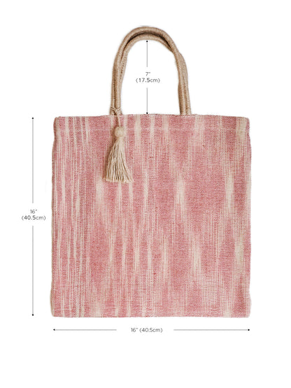 Nadi Jute Tote Bag - Red-3