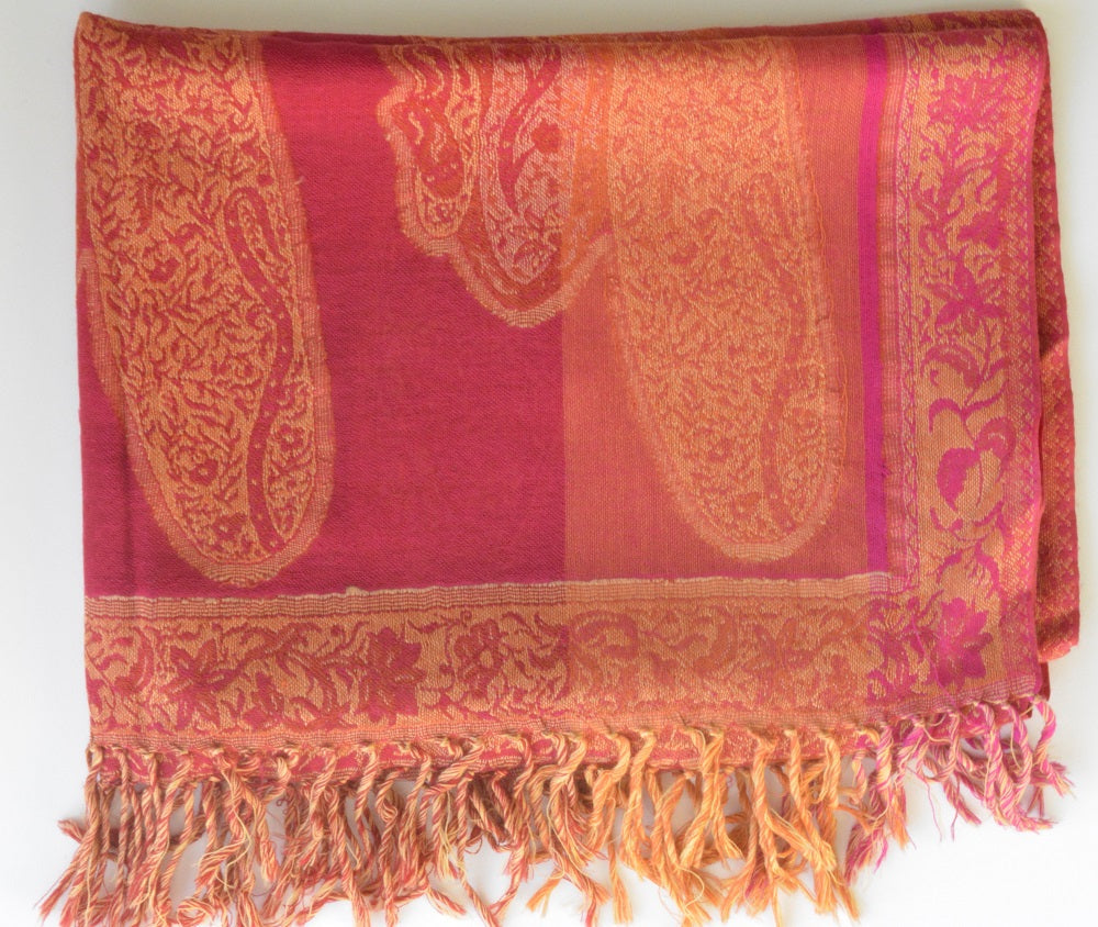 Handwoven Paisley Jamavar one of a kind limited edition designer Shawl-9