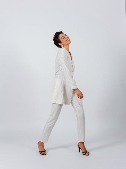 White Tailoring Slim Pants