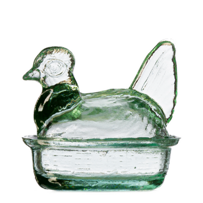 Nesting Hen Bowl & Lid - Cobalt | Hand Blown Glass - Colombia-2