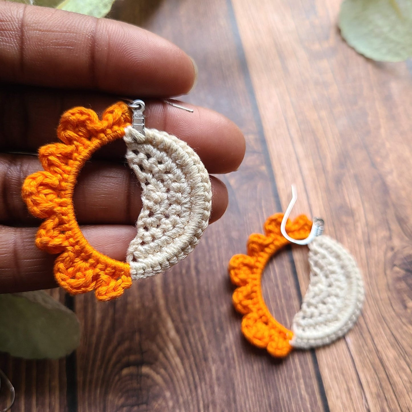 Day and Night Earrings | Half Sun Earrings-2