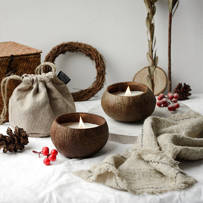 Coconut Shell Candle - Toasted Coconut Scent-0