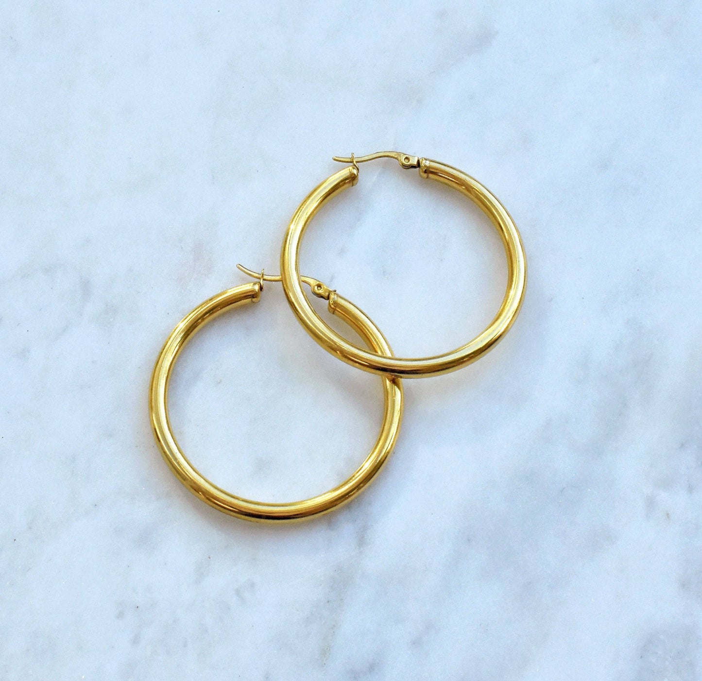 Nikki Large Gold Hoop Earrings