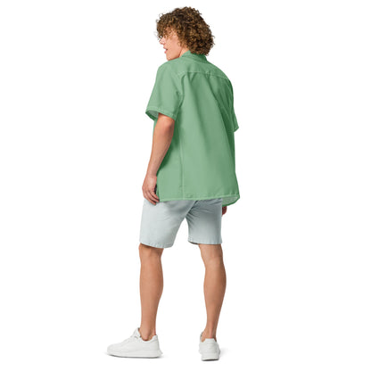 Camisa de campamento con botones y sin etiquetas en color verde palmera