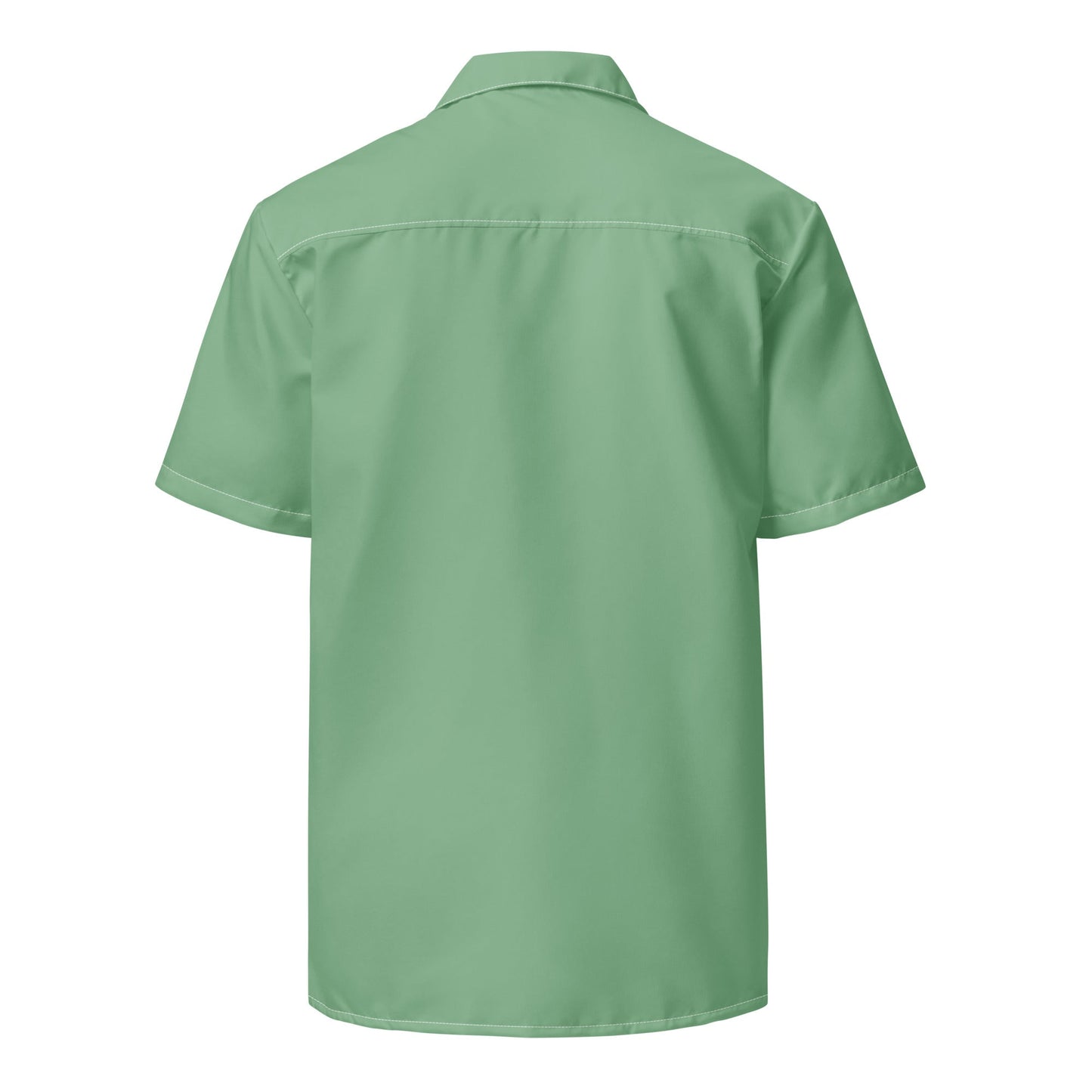 Camisa de campamento con botones y sin etiquetas en color verde palmera