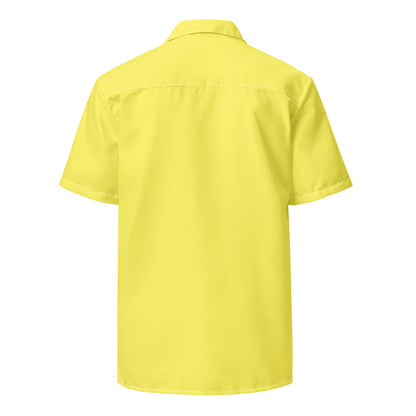 Camisa de campamento con botones y sin etiquetas de color amarillo plátano