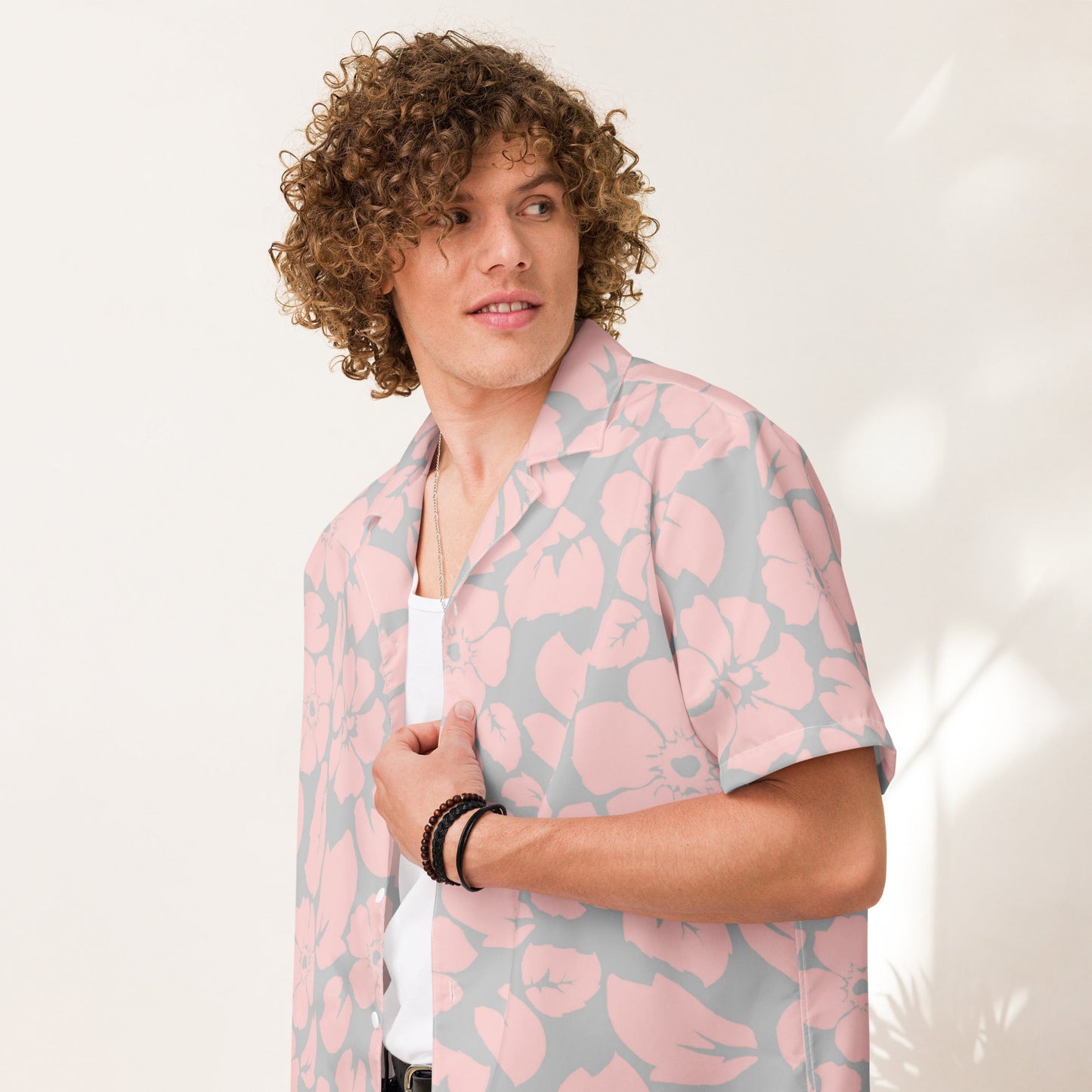 Camisa hawaiana con botones y estampado floral Magma