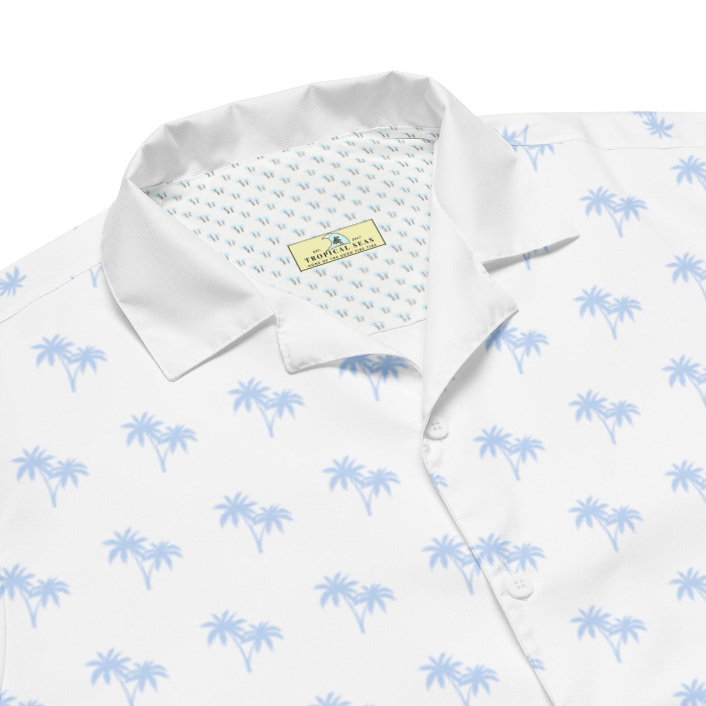 Camisa hawaiana con botones y efecto ventisca tropical