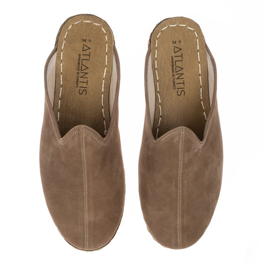 Pantuflas beige para mujer