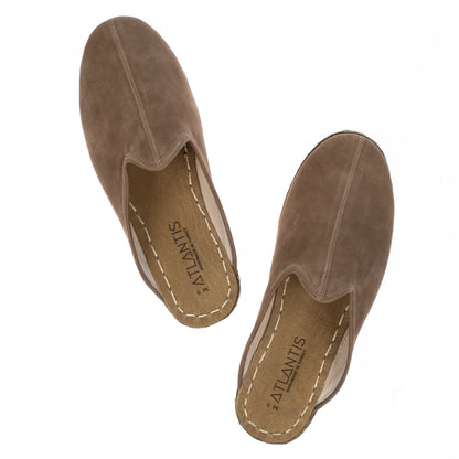 Pantuflas beige para mujer