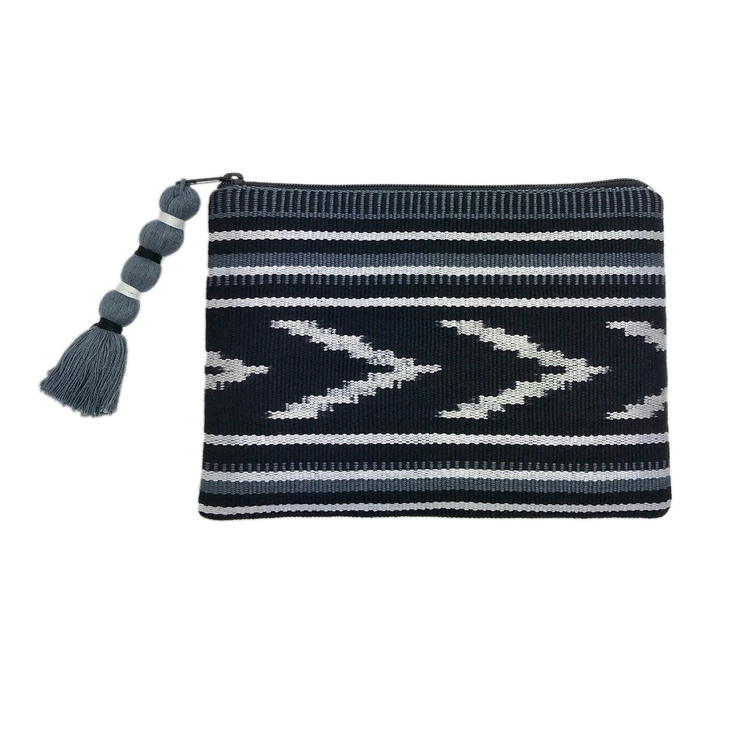 Cartera de mano con correa trasera Ikat