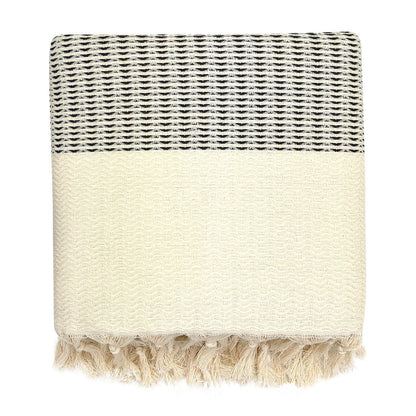 SLATE + SALT Plush Wavy Turkish Throw