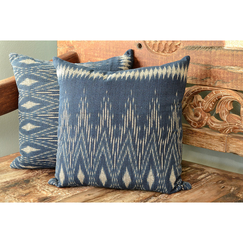 SLATE + SALT Indigo Ikat Pillow Cover