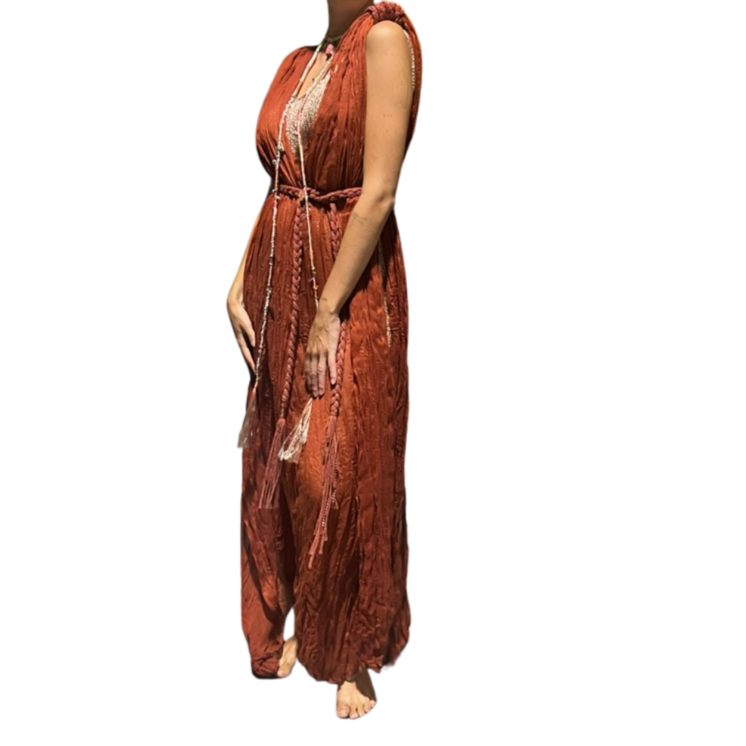 Bohemian Multi-Style Wrap Dress-Dresses-Dee Dee-Rust-Only Size-WONENA