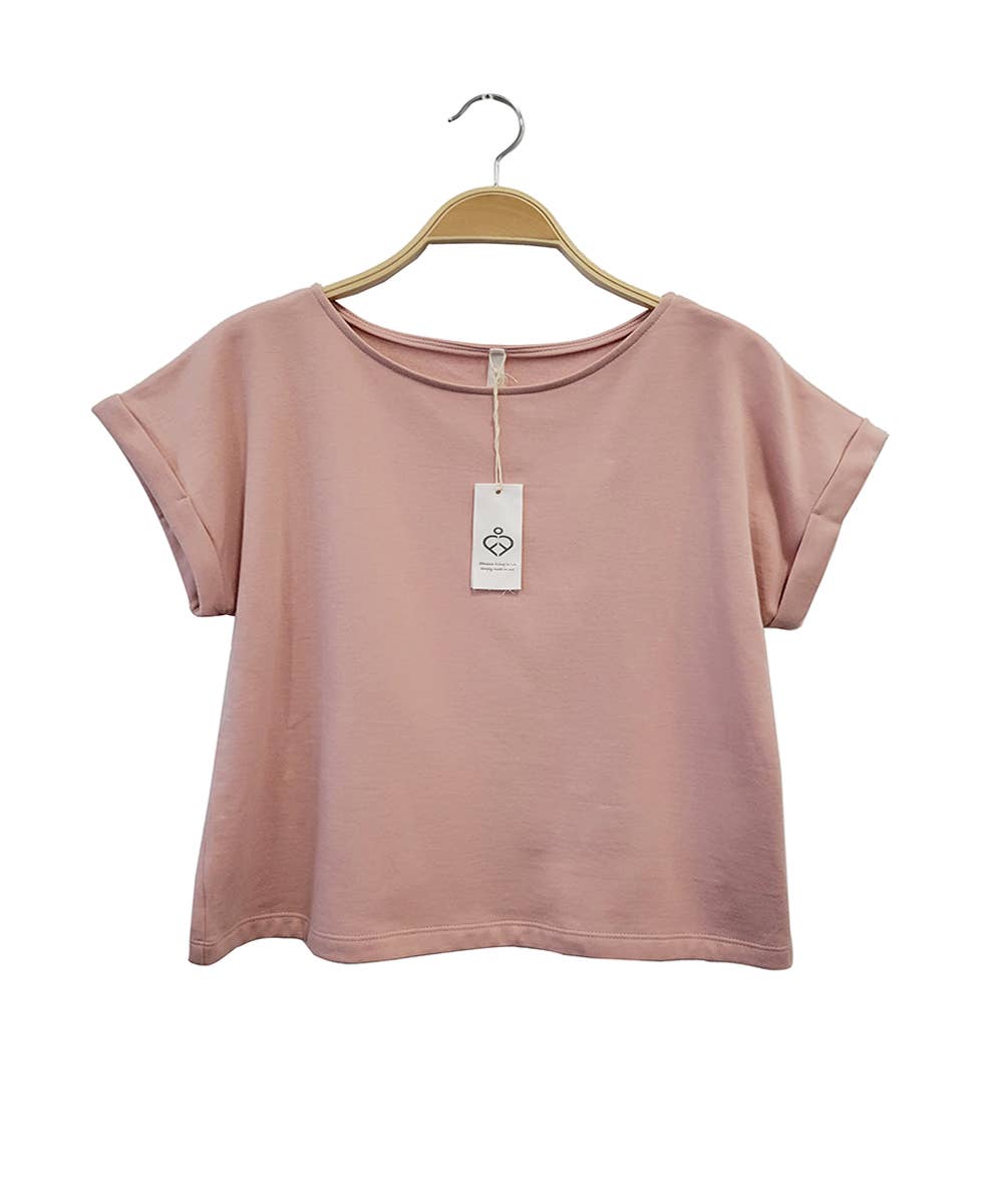 BRUSHED ORGANIC HEMP Loose Fit Crop Top