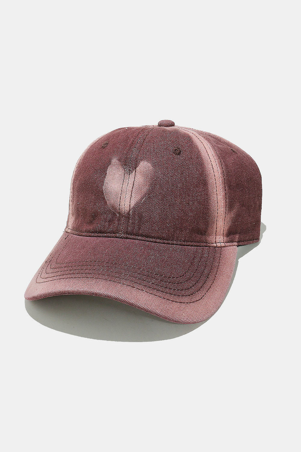 Gorra de béisbol de algodón con forma de corazón