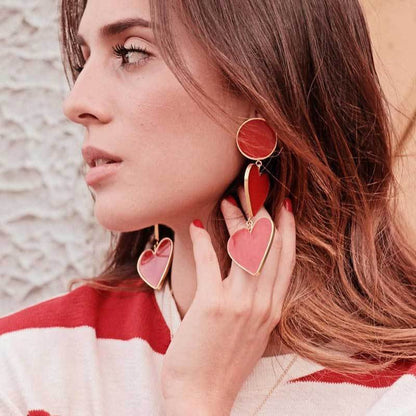 2 Red Heart Earrings-1