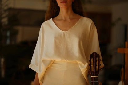 Clean Soul in Hemp and Silk Charmeuse-Shirts & Tops-Herderin-S-WONENA