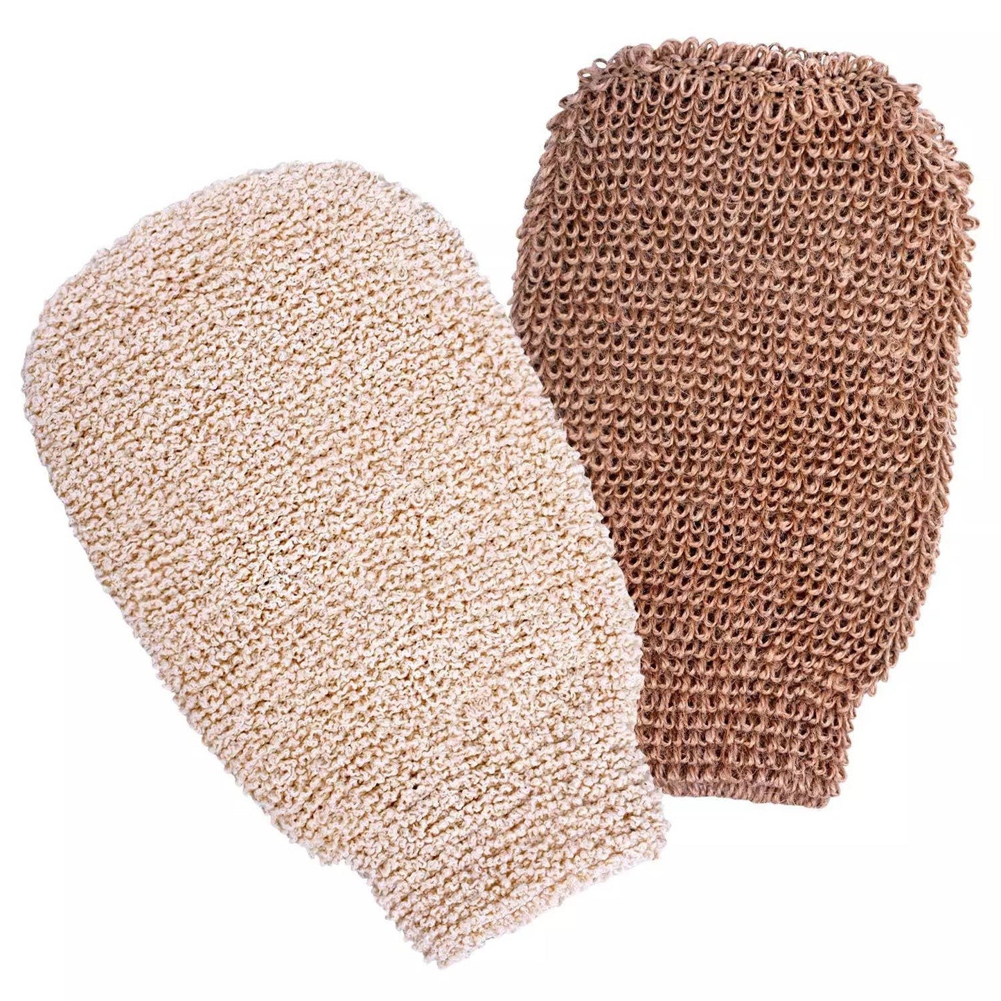 Bath hemp fiber body exfoliating scrubber glove